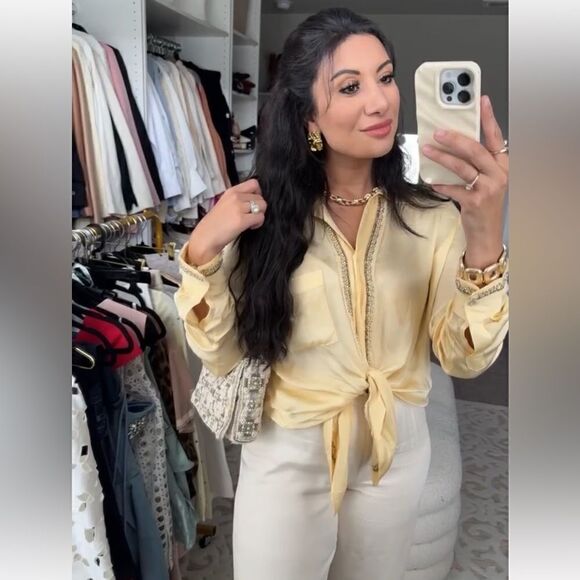 ZARA LONG SEQUIN SHIRT ZW COLLECTION - Picture 4 of 13